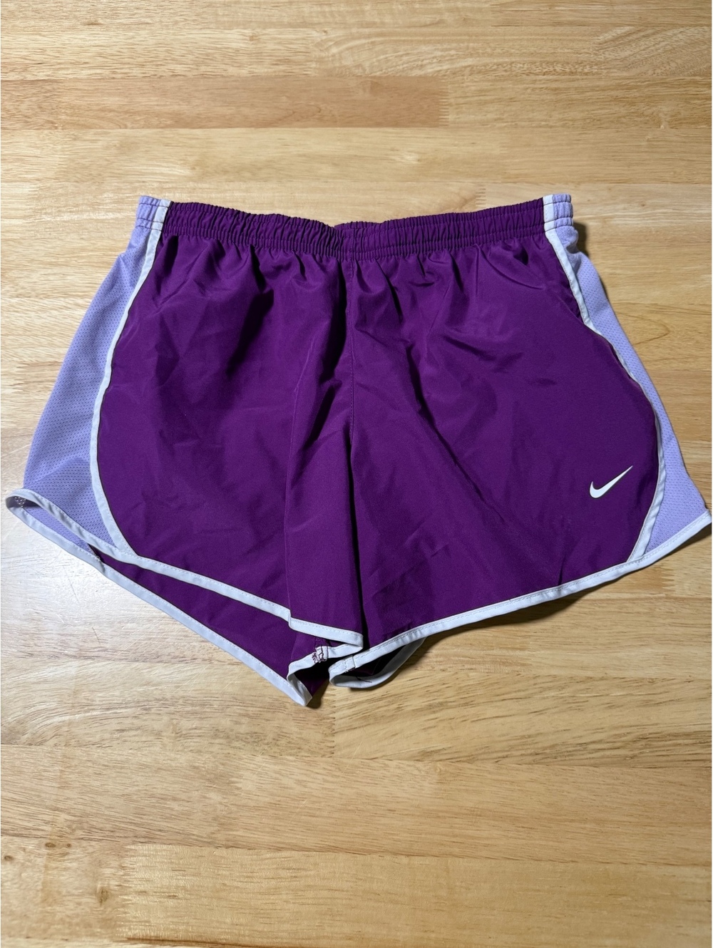 Nike Girls’ Youth XL Purple Dri-FIT Lined Running Shorts